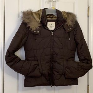 LAST CHANCE! Vintage A & F fur lined coat